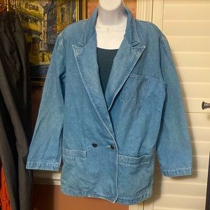 LIZWEAR for MADEWELL 100% Denim Blazer, Oversized, Medium